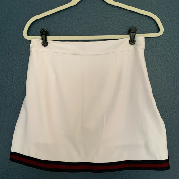 G/FORE White Mini Skirt with Black and Red Trim - Picture 2 of 8